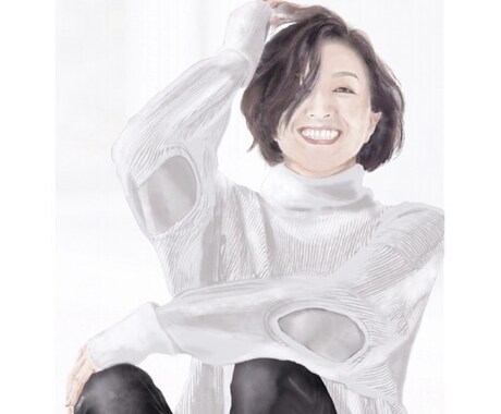デジタル水彩で優しい雰囲気の似顔絵を描きます お写真から水彩画風の似顔絵をおこします イメージ2