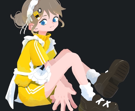 主戦無しイラスト制作します デフォルメ／ファッション／単色背景／商用利用可 イメージ2