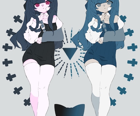 女の子の立ち絵を描きます キャラデザインも受け付けています。 イメージ1