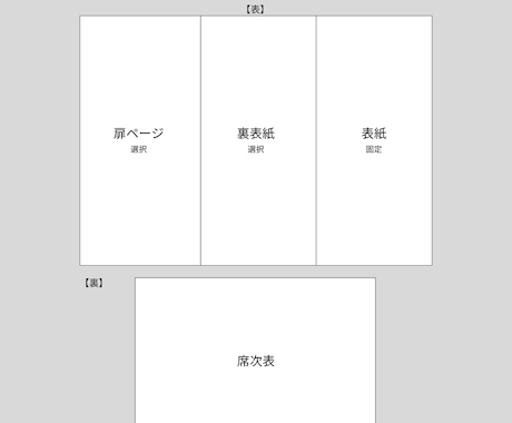 Semi　三つ折り席次表を作成します 《design C》上品な雰囲気がお好きな方におすすめ！ イメージ2
