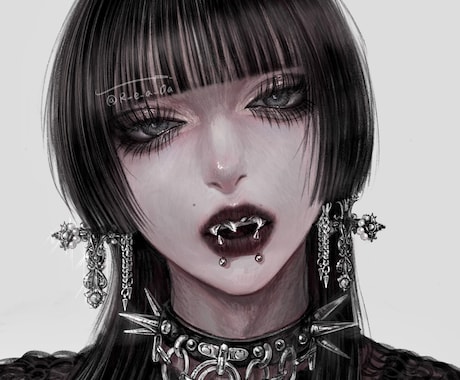 モードで儚い雰囲気のイラスト／アイコンを制作します 儚く、強く。世界観を纏う厚塗りイラスト イメージ2