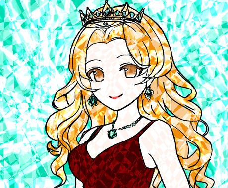 オシャレで目を引く宝石風イラスト描きます 一からオリジナル創作･既存イラストの部分だけでも！商用利用可 イメージ2