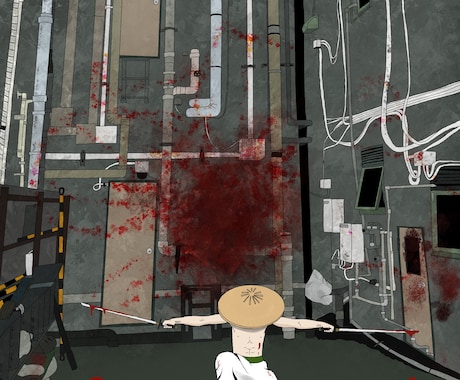 クールなイラストを制作しています 侍二刀流のイラスト・アイコン作成 イメージ1