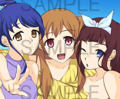 魅力的なキャラクターのイラストを作成します ご依頼～納品まで7日以内で対応可能！！ イメージ1