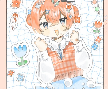 配信者さんのサムネイル、歌ってみた描きます ！顔面アップ〜全身まで料金統一！ イメージ2