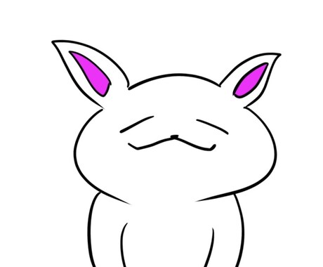 目を閉じた動物描きます アイコン等にも使えます目を閉じた動物を描きます イメージ1