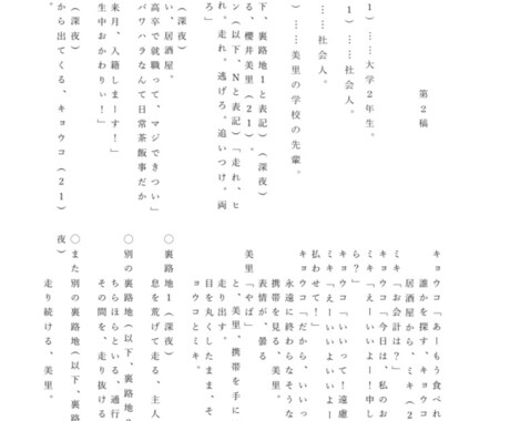 物語のシナリオ、書きます 妄想癖の持ち主が本気を出すと、脚本の授業、成績Sになります。 イメージ1
