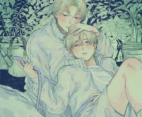 美少年、イケメン描きます 儚げで美しいイケメンお任せ下さい。様々な絵柄対応します イメージ1