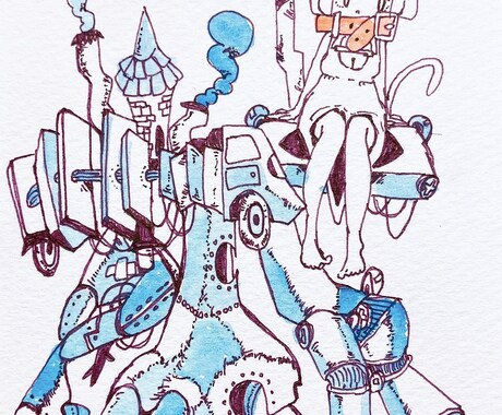 小さな原画描きます B7サイズ原画をあなたにプレゼントします！ イメージ2