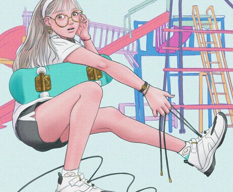 SNSアイコン、コーディネート絵など描きます シンプル且つおしゃれで可愛い絵を描いてます。 イメージ2