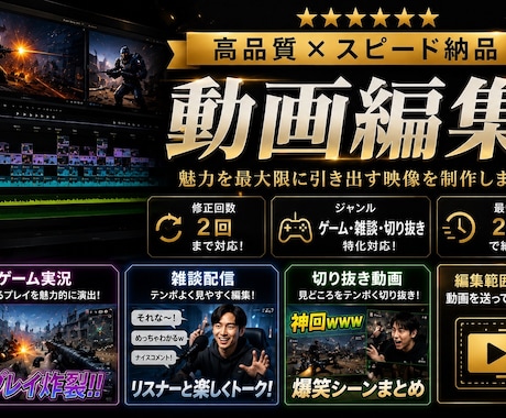 迅速かつ丁寧な仕上がりを目指して編集致します あなたの魅力を最大限に引き出す動画を提供します イメージ1