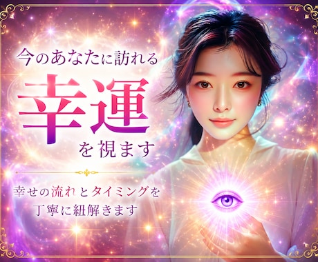 今のあなたに訪れる幸運を視ます 幸せの流れとタイミングを丁寧に紐解きます イメージ1