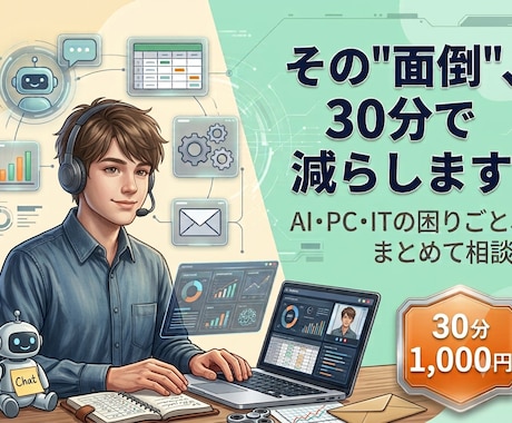 AI・PC・ITの困った何でも解決します イメージ1