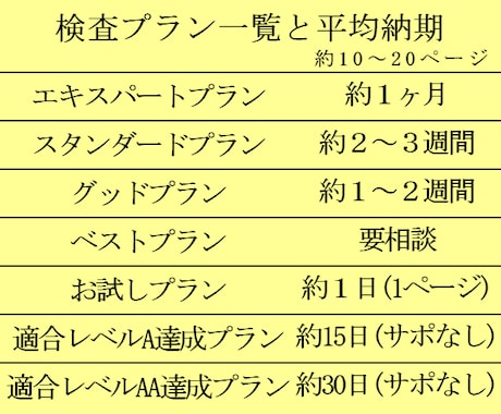 ウェブサイトのアクセシビリティ検査を行います 初めてのお客様は、全プラン半額になります。 イメージ2