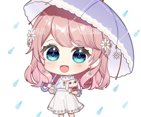 魅力的なおめめ✨SDキャラ作成します サムネやグッズなどに！表情差分やエフェクト追加も承ります イメージ2