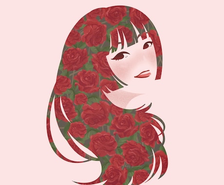 お好きな花を使った可愛らしい似顔絵を作成します 他にはないおしゃれで可愛らしい似顔絵をお描きします イメージ2