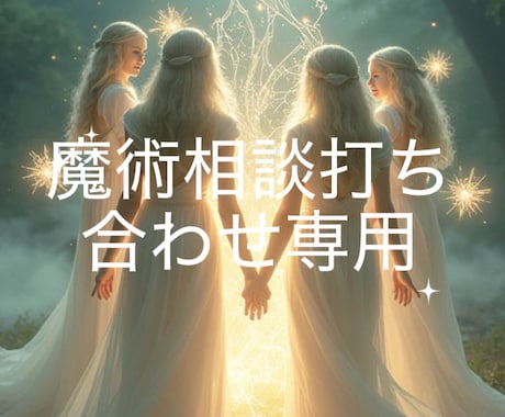 魔術相談打ち合わせ専用で聞きます 特定の方のみサービスとなります イメージ1
