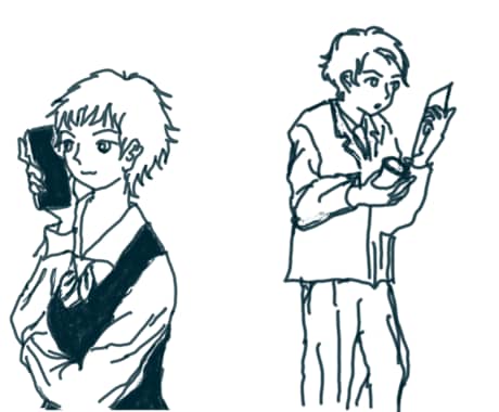 シンプル・おしゃれな線画の似顔絵を手描き致します イメージ1