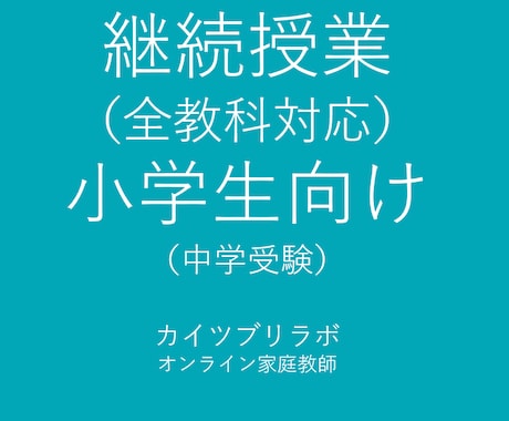 継続の方専用　60分授業ｘ月4回を行います イメージ1