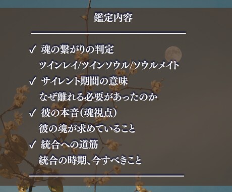 ツインレイ鑑定◆停滞の原因と統合への道筋を視ます なぜサイレント期間が続くのか、原因と解消の道筋を視ます イメージ2