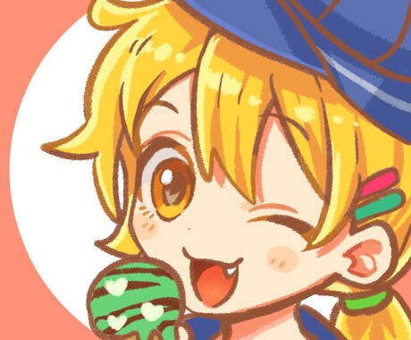 かわいくてポップなアイコンお描きします 現役キャラデザイナーがSNSなどのアイコンをお描きします！ イメージ1