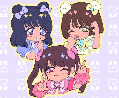 キラかわSNSアイコン(人物1人)描きます アイドル・VTuberなどにもどうぞご利用ください♩ イメージ2