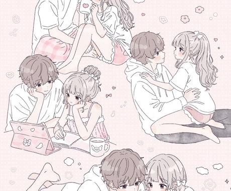 ふんわり可愛い、淡色イラスト描きます ＊じぶんだけの可愛いSNSアイコンにしてみませんか＊ イメージ1