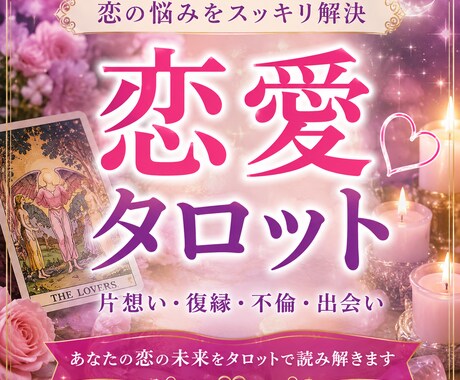 恋愛のお悩みをタロットで読み解きます 片思い・復縁・恋人とのお悩みに寄り添います イメージ1