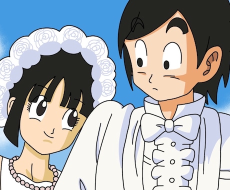 ドラゴンボールファン向け！アニメ風似顔絵描きます 家族写真やウェルカムボードにもピッタリ！ イメージ2