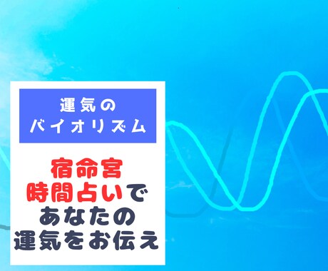 宿命宮占いで１年間の運気バイオリズムをお伝えします 運気のバイオリズムを知ることでハッピーに！アドバイスカード付 イメージ1
