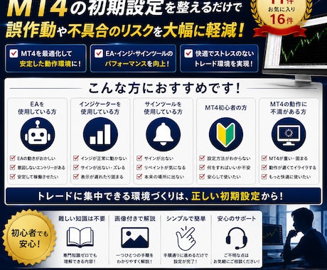 専業トレーダーのMT4誤作動対策の初期設定教えます たったこれだけの作業でEAやインジの動作改善に役立ちます イメージ2