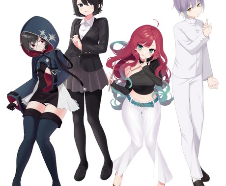 ゲーム、TRPGの立ち絵お描きします かわいい女の子、綺麗な女の子を描くのが得意です！ イメージ2