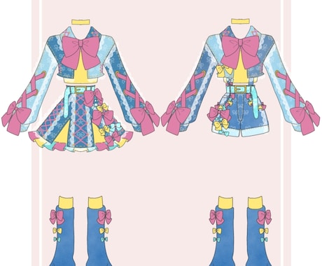 衣装デザインを描きます キャラクター/アイドル/舞台/コンセプトカフェなど イメージ2