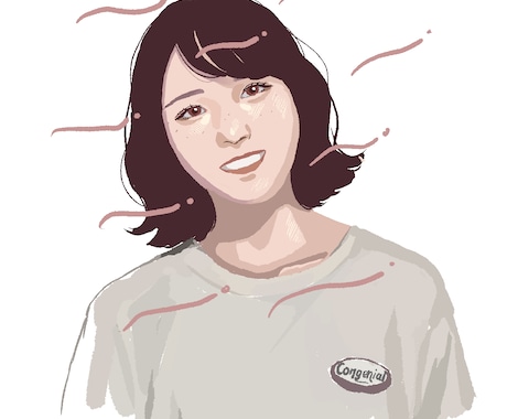 リアルすぎず優しい似顔絵かきます イメージ1