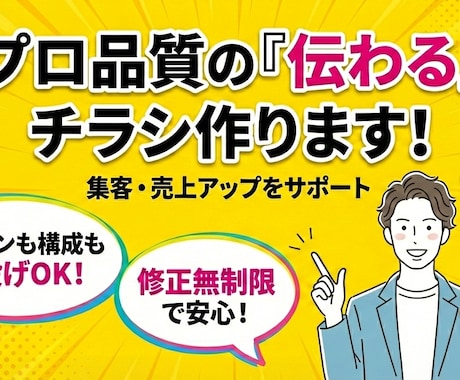 初回モニター価格！集客を整える。チラシ制作します いいお店の「もったいない」を解消！魅力を整え、集客を加速。 イメージ1