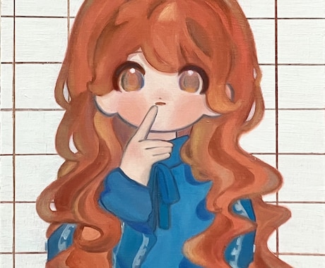 かわいい女の子描いてます 油彩を用いたアナログイラストを描きます。 イメージ1