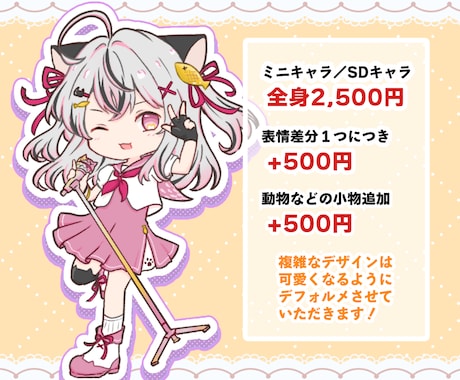 かわいいミニキャラ・SDキャラ描きます Vtuber様・配信者様・立ち絵などなど イメージ2