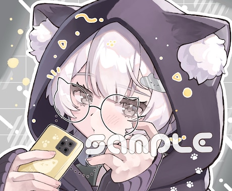 アイコンイラストを描きます。口開け差分つきます ラフ修正無制限。あなただけのアイコンを作成します。 イメージ2