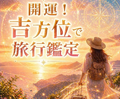 旅行で開運！九星気学で吉方位と時期を鑑定します 吉方位旅行で金運・恋愛・仕事が動き出します！ イメージ1