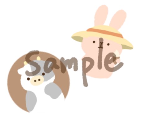 ゆるりと可愛らしい動物イラストを描きます ほっこり癒されるイラストです^^* イメージ2