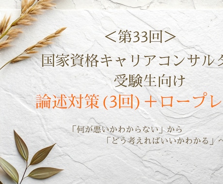 キャリコン論述試験が苦手な方を添削します イメージ1