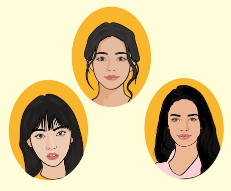 おしゃれな似顔絵お描きします 【サービス開始記念】ベクター風似顔絵作成します イメージ2