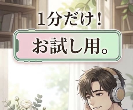 1分お試し！まずはイメージを確認できます 合わないと感じても気まずくない！1分からの相性チェック イメージ1