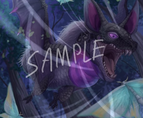 ドラゴン/ケモノ/モンスターを描きます ゲーム用スチル、TRPG用立ち絵、等々 イメージ1