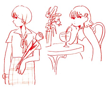 色指定可【単色】手描きのイラスト作成します 【商用可】似顔絵・SNS・チラシなどにお使いいただけます イメージ2