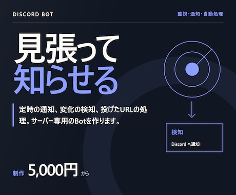 監視・通知に強いDiscord Botを開発します 定時通知・変化の検知・自動処理｜4本を自作して毎日運用中 イメージ2