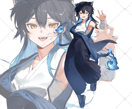 かっこいいキービジュやキャラデザなど描きます お好みのオリジナルキャラクターで描きます イメージ2