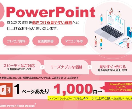 企画書や資料のリメイク承ります あなたの資料をパッ！と惹きつける、伝わる企画書へ仕上げます！ イメージ1