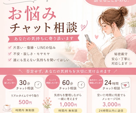 今すぐ誰かに話を聞いてほしい！の力になります 私はあなたの気持ちを否定せず、一つひとつ丁寧にお聞きします! イメージ1