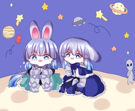 ぷくぷくほっぺのデフォルメアイコン描きます